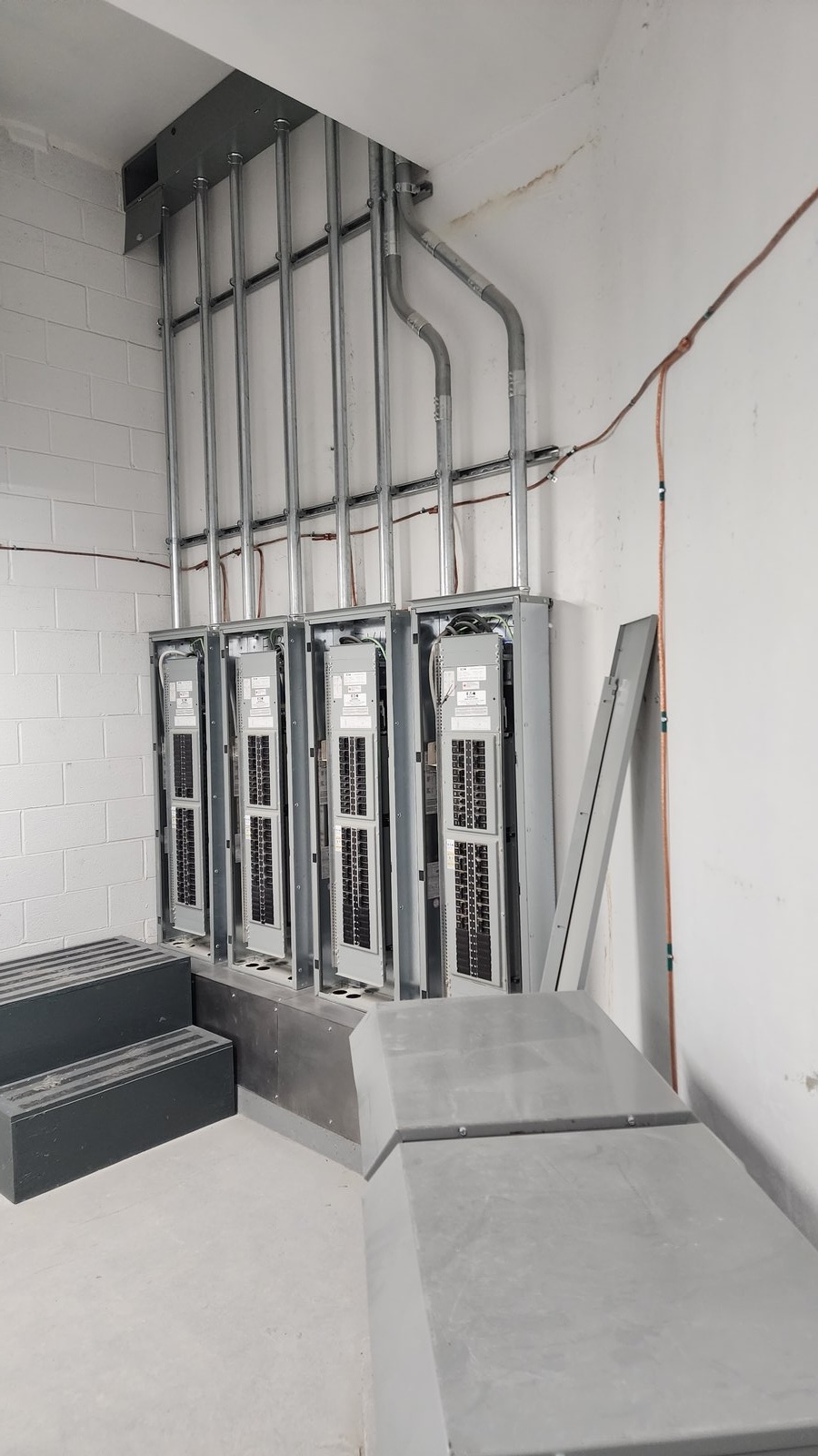 Commercial electrical panel installation by Actus Electric