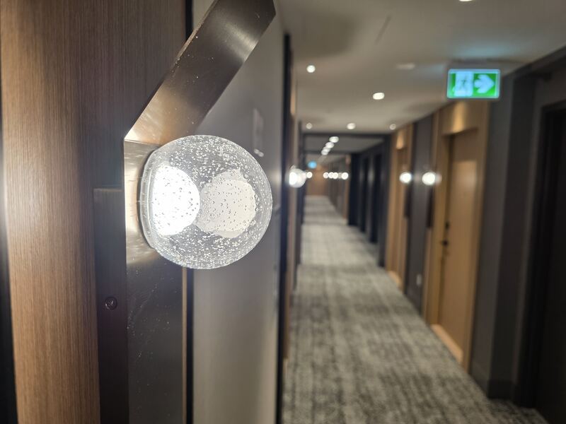 Common area corridor lighting in a multi-unit residential building